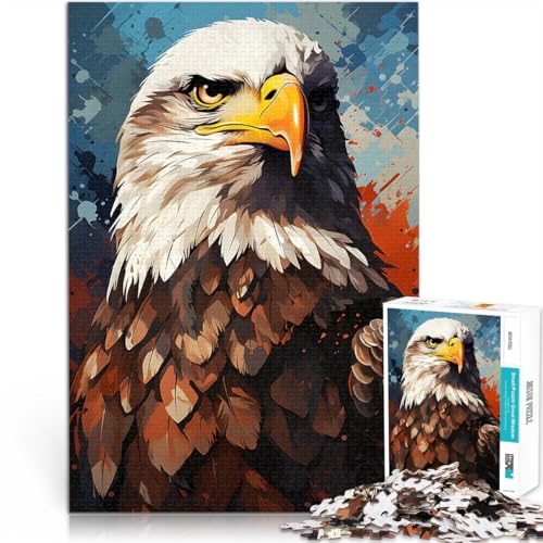 Weißkopfseeadler-Blick 1000-teiliges Puzzle für Teenager Spielzeug-Intellektuelles Spiel Lernspiel für Geburtstag, Weihnachten 38x26cm von SYUNFEI