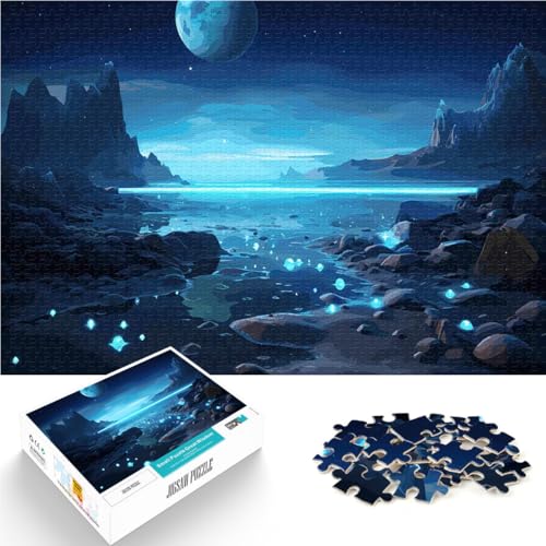 Weltraum-Fantasielandschaft 1000-Teile-Puzzle für Teenager Spielzeug Lernspiele Stressabbau Tolles Geschenk für Spiele 38x26cm von SYUNFEI