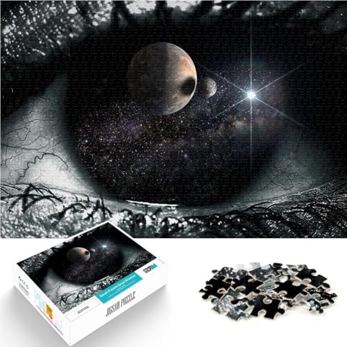 Weltraumauge Puzzle für Erwachsene 1000 Teile Gehirnintelligenz-Herausforderung süchtig machendes Spielzeug Wohnkunstdekor 38x26cm von SYUNFEI
