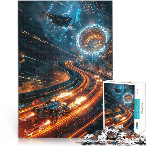 Wettrennen im Weltraum 1000-teiliges Puzzle für Erwachsene Spielzeug Lernspiele Stressabbau Tolle Geschenke und Spielzeuge 38x26cm von SYUNFEI