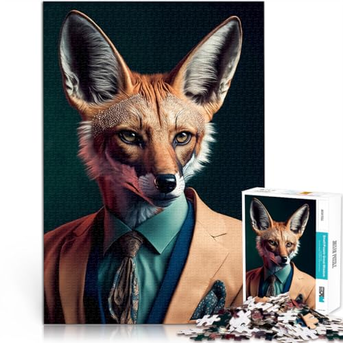 Wolf 1000-teiliges Puzzle für Erwachsene Gehirnintelligenz-Herausforderung süchtig machendes Spielzeug Heimdekoration 38x26cm von SYUNFEI