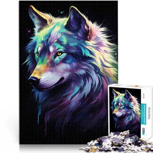 Wolf 2000-teilige Puzzles für Erwachsene Gehirnintelligenz-Herausforderung süchtig machendes Spielzeug Kunstwerk Geschenk 70x100cm von SYUNFEI