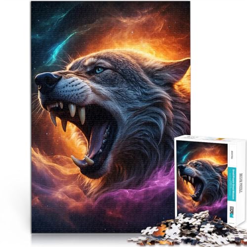 Wolf 2000-teiliges Puzzle für Erwachsene Helfen Sie dem Gehirn, süchtig machende Spielzeuge zu trainieren, um Geduld zu entwickeln Wanddekoration 70x100cm von SYUNFEI