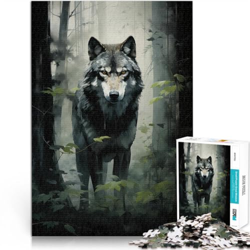 Wolf Art 1000-teilige Puzzles für Erwachsene Gehirnintelligenz-Herausforderung süchtig machendes Spielzeug EIN Kunstwerk 38x26cm von SYUNFEI