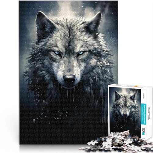Wolf Art Teenager-Puzzles 2000 Teile Gehirnintelligenz-Herausforderung süchtig machendes Spielzeug Wohnkunstdekor 70x100cm von SYUNFEI