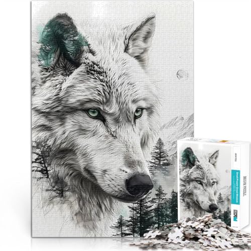 Wolf-Doppelbelichtung Puzzle 2000 Teile für Teenager Lernspiele Heimdekoration Jedes Stück ist einzigartig – Anspruchsvolles Familienspiel 70x100cm Wolf-Doppelbelichtung Puzzle 2000 Teile für Teenager Lernspiele Heimdekoration Jedes Stück ist einzigartig – Anspruchsvolles Familienspiel 70x100cm von SYUNFEI