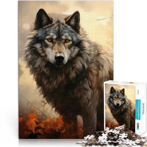Wolf-Kunstwerk - Die Geschichte des Wolfs 2000-teiliges Puzzle für Teenager Präzisionsschnitt Tolles Geschenk für Spiele 70x100cm von SYUNFEI
