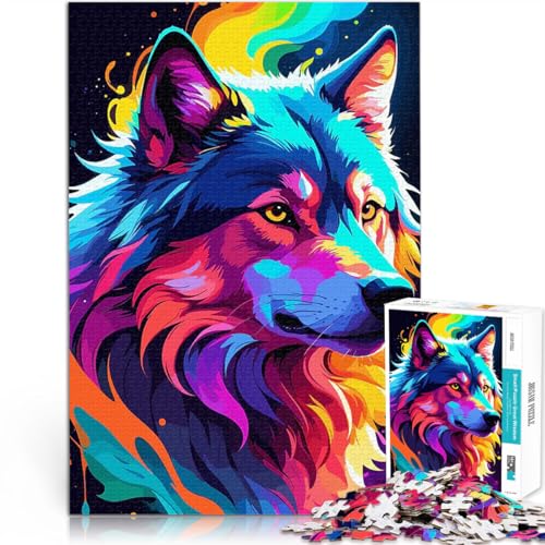 Wolf kräftige Neonfarben Puzzle 2000 Teile für Erwachsene Interessante Stressreduzierung Geeignet für die Schreibtischdekoration 70x100cm Wolf kräftige Neonfarben Puzzle 2000 Teile für Erwachsene Interessante Stressreduzierung Geeignet für die Schreibtischdekoration 70x100cm von SYUNFEI