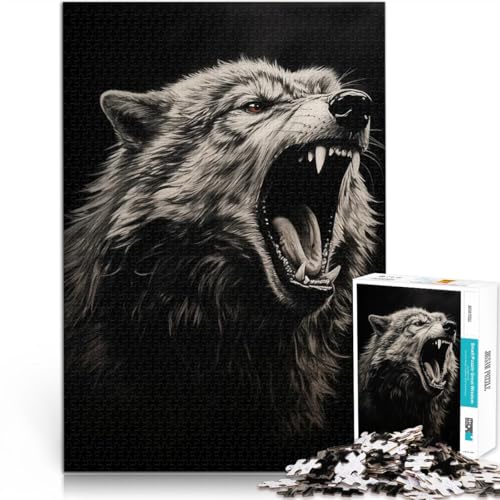 Wolfsgeheul-Malerei 2000-teilige Puzzles für Erwachsene Anspruchsvolles Spiel und Familienspaß Verbessern Sie das Gedächtnis 70x100cm von SYUNFEI