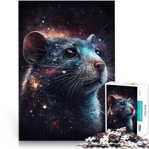 Puzzle für Erwachsene mit 2000 Teilen, Galaxie-Tiermaus-Puzzle, Denkspiel, ganze Familie, 27,56 x 39,37 Zoll von SYUNFEI