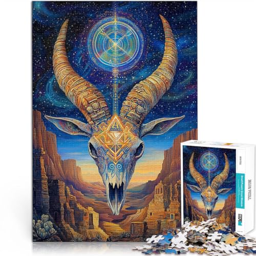 Ziegenschädel Puzzle für Erwachsene mit 2000 Teilen lustige Spiele für die ganze Familie Einzigartige Geburtstags- und Geschenkideen 70x100cm von SYUNFEI