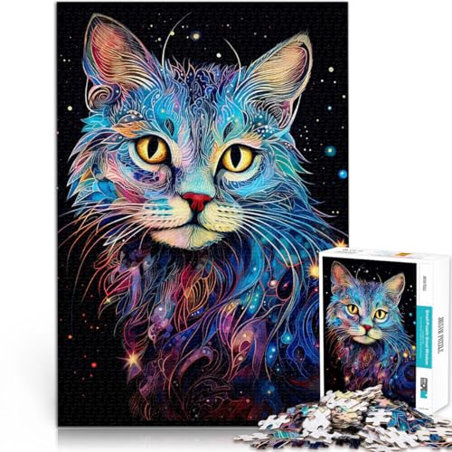 abstrakte Kintsugi-Katze 2000-teiliges Puzzle für Erwachsene Analyse und Logik Wanddekoration Einzigartige Geburtstags 70x100cm von SYUNFEI