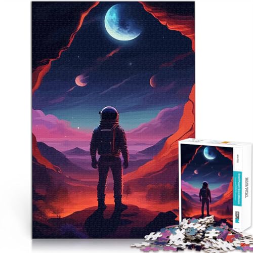 die einsamen Astronauten 1000-teilige Puzzles für Teenager Spielzeug Lernspiele Stressabbau Verbessern Sie das Gedächtnis 38x26cm von SYUNFEI