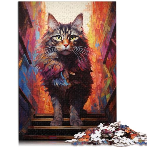 Puzzle für Erwachsene, 1000 Teile, Bizarre Katze, Lernspiele für Zuhause, DIY-Spielzeug, 26 x 38cm, Weihnachts- und Geburtstagsgeschenke, geeignet für Jugendliche ab 14 Jahren von SYUNFEI
