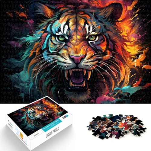 Puzzle für Erwachsene, 1000 Teile, Mutant-Tiger, Spielzeug, Lernspiele, Stressabbau, Eltern-Kind-Interaktion, 26x38cm, für Teenager ab 14 Jahren von SYUNFEI