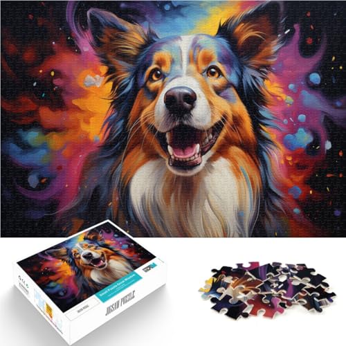 Puzzle für Erwachsene, 1000 Teile, Collie, Malen des Puzzles, Herausforderung der Gehirnintelligenz, süchtig machendes Spielzeug, 14,96 x 20,47 Zoll Puzzle für Erwachsene, 1000 Teile, Collie, Malen des Puzzles, Herausforderung der Gehirnintelligenz, süchtig machendes Spielzeug, 14,96 x 20,47 Zoll von SYUNFEI