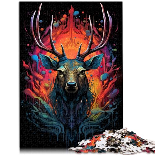 Puzzle Erwachsene, 1000 Teile, Elchkunst, Heimdekoration, Puzzlespielzeug, Wanddekoration, einzigartige Geburtstags, 50 x 75 cm, Teenager ab 14 Jahren Puzzle Erwachsene, 1000 Teile, Elchkunst, Heimdekoration, Puzzlespielzeug, Wanddekoration, einzigartige Geburtstags, 50 x 75 cm, Teenager ab 14 Jahren von SYUNFEI