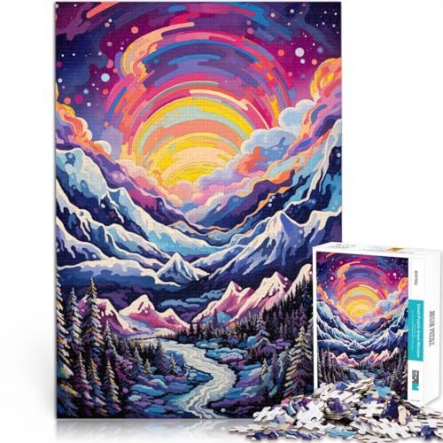 Puzzle für Erwachsene, 1000 Teile, Berg mit Sternen. Das Puzzle ganze Familie, 50 x 75 cm, für Teenager ab 14 Jahren von SYUNFEI