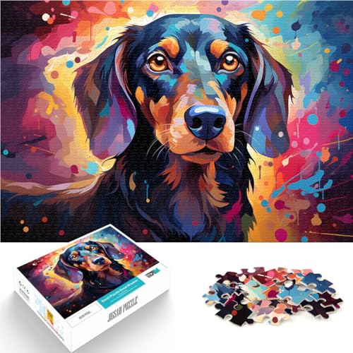 1000-teiliges Puzzle für Erwachsene, Dackel, Spielzeug, Denkspiel, Wanddekoration, einzigartige Geburtstags, 38x52cm von SYUNFEI