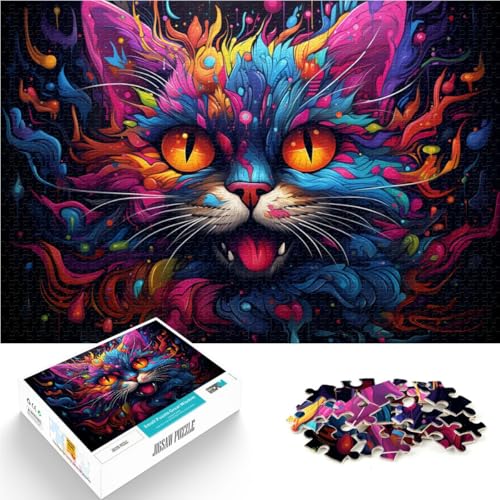 Puzzle für Erwachsene, 2000 Teile, Katze, Lernspielzeug, Familienspiele, Weihnachtswunschliste mit Weihnachtsmann, 70 x 100 cm, für 14-Jährige von SYUNFEI