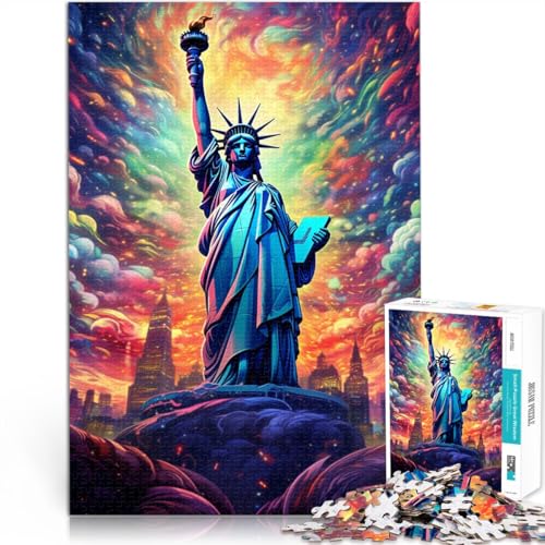 Puzzle für Erwachsene, 1000 Teile, Freiheitsstatue, Spielzeug, Denkspiel, geeignet als Schreibtischdekoration, 26x38cm, für Jugendliche ab 14 Jahren von SYUNFEI