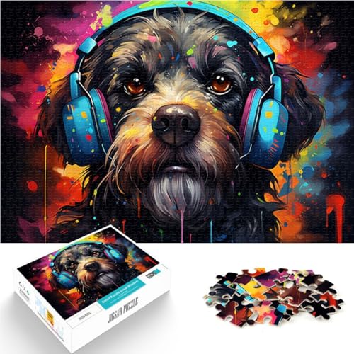 Puzzle für Erwachsene, 2000 Teile, Hund hört Musik, schwierig und herausfordernd, Analyse und Logik, 70 x 100 cm, für Teenager ab 14 Jahren von SYUNFEI