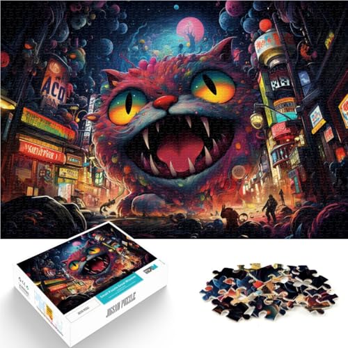 Puzzle für Erwachsene, 1000 Teile, Monster-Fantasiestadt, Heimdekoration, Puzzle, Spielzeug, Weihnachts- und Geburtstagsgeschenke, 50 x 75 cm, von SYUNFEI