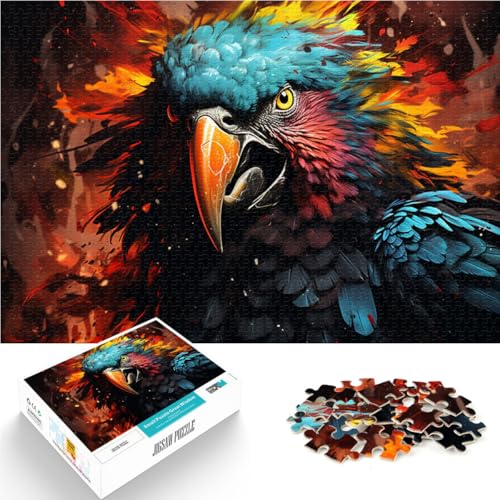 Puzzle für Erwachsene, 1000 Teile, Bunter Papagei, das Puzzle, Wanddekoration, einzigartige Geburtstags, 50 x 75 cm, für Teenager ab 14 Jahren von SYUNFEI