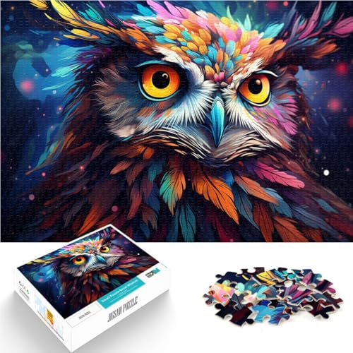 Puzzle Erwachsene, 1000 Teile, Sternenhimmel-Eule, Spielzeug, Denkspiel, Herausforderung die Gehirnintelligenz, süchtig machendes Spielzeug, 19,7 x 29,5 Zoll, 14-Jährige von SYUNFEI