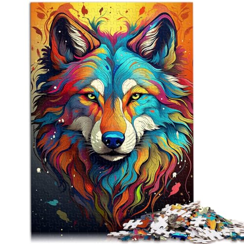 1000-teiliges Puzzle für Erwachsene, Wolfsmalerei, Spielzeug, Denkspiel, Lernspiel für Geburtstag, Weihnachten,38x52cm, für 14-Jährige von SYUNFEI
