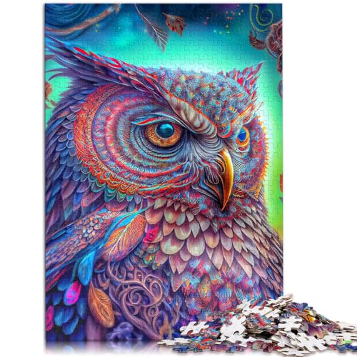 Puzzle Erwachsene, 1000 Teile, abstrakte Eule, DIY-Puzzle-Spielzeug. Hilft dem Gehirn, süchtig machendes Spielzeug zu trainieren und Geduld zu fördern. 14,96 Zoll x 20,47 Zoll von SYUNFEI