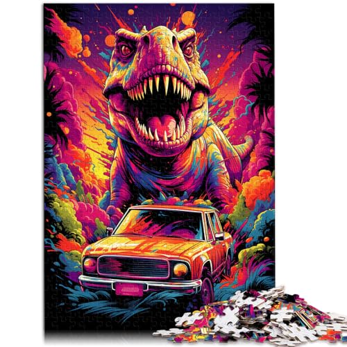 für Erwachsene Puzzle mit Dinosauriern und Geländefahrzeugen 2000-teiliges Puzzle für Erwachsene 27.56 in x39.37 in Graukartenpuzzle Spielzeug Denkspiel von SYUNFEI