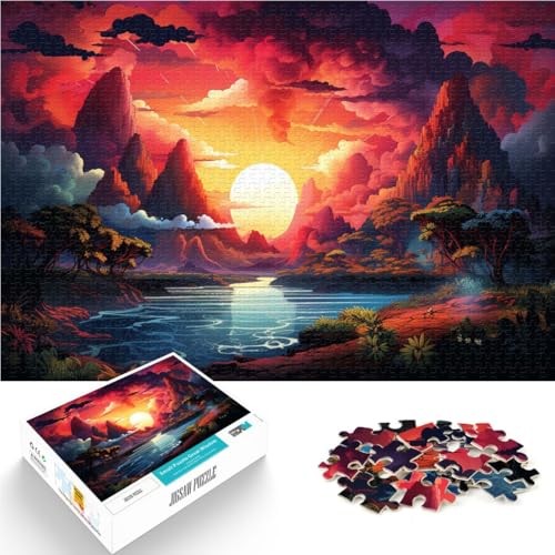 Puzzle für Erwachsene, 1000 Teile, wunderschöne Sonnenuntergangslandschaft, Familienspaß, Puzzle-Angebot als Geschenk für die ganze Familie, 14,96 x 20,47 Zoll Puzzle für Erwachsene, 1000 Teile, wunderschöne Sonnenuntergangslandschaft, Familienspaß, Puzzle-Angebot als Geschenk für die ganze Familie, 14,96 x 20,47 Zoll von SYUNFEI
