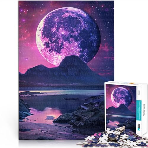 1000-teiliges Puzzle für Erwachsene, unglaublich schöner Neonmond, Spielzeug, Denkspiel, tolle Geschenke und Spielzeuge, 26x38cm, für Teenager ab 14 Jahren 1000-teiliges Puzzle für Erwachsene, unglaublich schöner Neonmond, Spielzeug, Denkspiel, tolle Geschenke und Spielzeuge, 26x38cm, für Teenager ab 14 Jahren von SYUNFEI