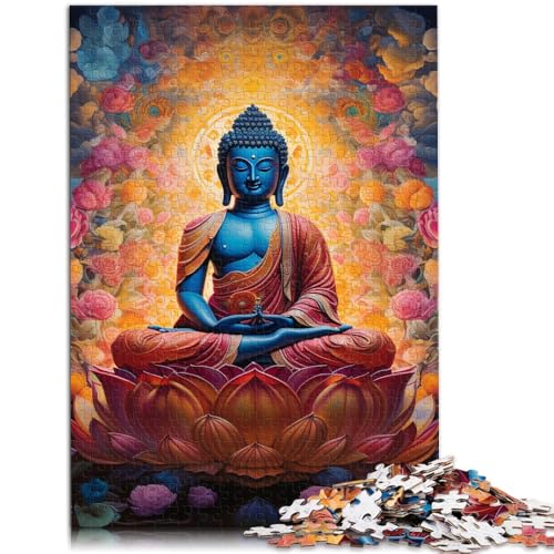 Puzzle für Erwachsene, 1000 Teile, Psychedelischer Buddha, DIY-Puzzle-Spielzeug, Herausforderung der Gehirnintelligenz, süchtig machendes Spielzeug,38x52cm, für 14-Jährige von SYUNFEI