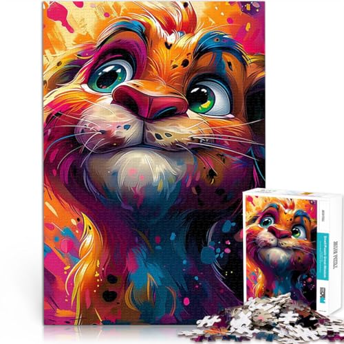 Puzzle für Erwachsene, 1000 Teile, Löwenkunst, Lernspiele für Zuhause, DIY-Spielzeug, Geburtstagsgeschenk, Geschenke, Wandkunst, 50 x 75 cm, für Teenager ab 14 Jahren von SYUNFEI