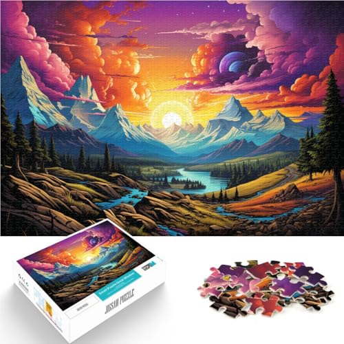 Puzzle für Erwachsene 1000 Teile Landschaft Familienspiel ganze Familie38x52cm für Teenager ab 14 Jahren von SYUNFEI