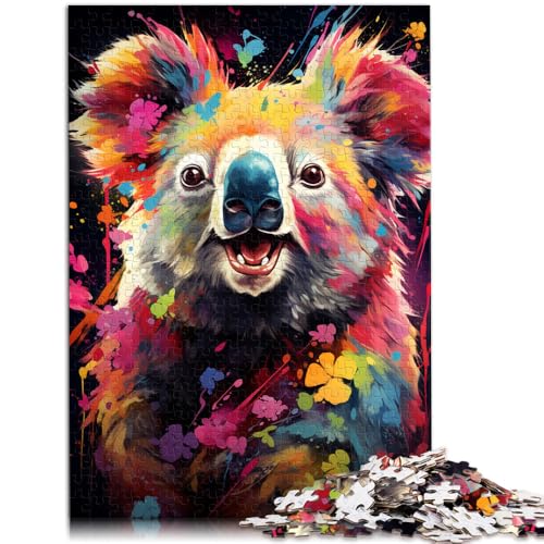 für Erwachsene Puzzles Malen Farbe Koala Puzzle 2000 Teile für Erwachsene 10,27 in x 14,96 in Graukartenpuzzles für Erwachsene und Kinder Bunte Designs Puzzle von SYUNFEI