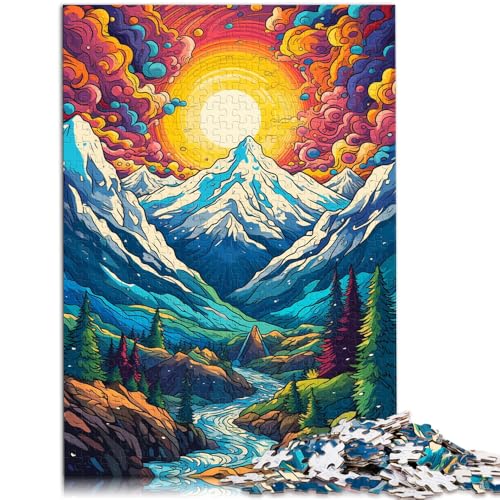 Puzzle für Erwachsene, 1000 Teile, Berg Elbrus, Heimdekoration, Puzzlespielzeug, 14,96 x 20,47 Zoll. Helfen Sie dem Gehirn, zu trainieren und Geduld zu fördern von SYUNFEI