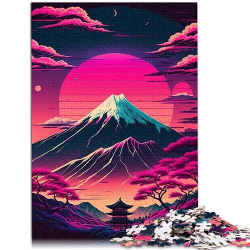 1000-teiliges Puzzle für Erwachsene, Motiv: Der Fuji-Berg. Jedes Teil ist einzigartig – anspruchsvolles, unterhaltsames Familienspiel,38x52cm von SYUNFEI