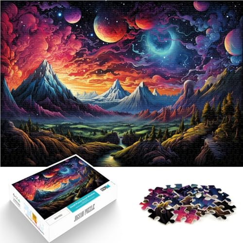 1000-teiliges Puzzle für Erwachsene, Nachthimmel, Spielzeug, Lernspiele, Stressabbau, herausforderndes Puzzlespiel und Familienspiel, 10,27 x 14,96 Zoll 1000-teiliges Puzzle für Erwachsene, Nachthimmel, Spielzeug, Lernspiele, Stressabbau, herausforderndes Puzzlespiel und Familienspiel, 10,27 x 14,96 Zoll von SYUNFEI