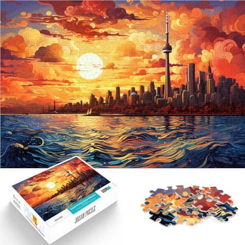 Puzzle für Erwachsene, 2000 Teile, farbenfrohe Neonstadt, Spielzeug, Denkspiel, geeignet als Schreibtischdekoration, 27,56 x 39,37 Zoll, von SYUNFEI