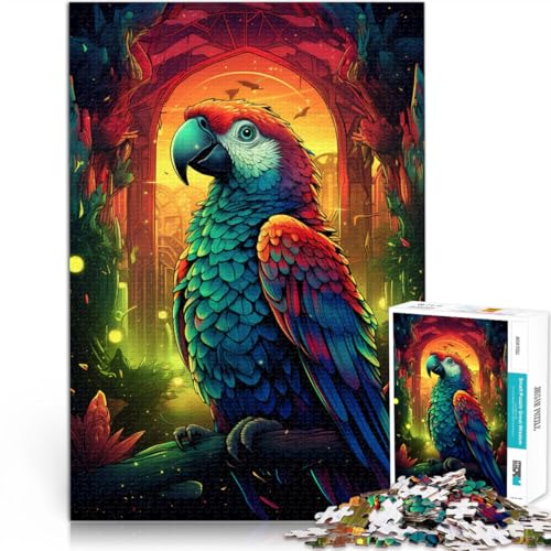 Puzzle für Erwachsene mit 2000 Teilen, Papagei-Weltraum, Familienspaß-Puzzle, anspruchsvoll zu vervollständigen, Aber lustig und humorvoll, 27,56 x 39,37 Zoll, von SYUNFEI
