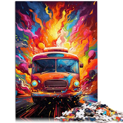 1000-teiliges Puzzle Erwachsene, Schulbus, Spielzeug, Denkspiel, Herausforderung die Gehirnintelligenz, süchtig machendes Spielzeug, 50 x 75 cm, Teenager ab 14 Jahren von SYUNFEI