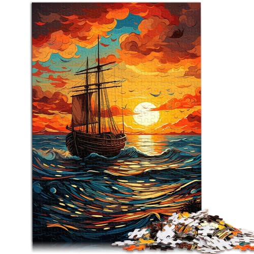 Puzzle für Erwachsene, 1000 Teile, Sonnenuntergangsboot auf dem Meer, Spielzeug, Denkspiel, einzigartige Geburtstags, 14,96 Zoll x 20,47 Zoll Puzzle für Erwachsene, 1000 Teile, Sonnenuntergangsboot auf dem Meer, Spielzeug, Denkspiel, einzigartige Geburtstags, 14,96 Zoll x 20,47 Zoll von SYUNFEI
