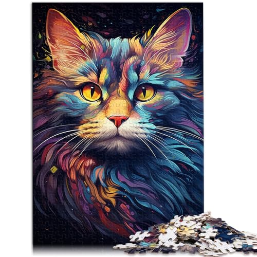 Puzzle für Erwachsene, 1000 Teile, Zeichnung, Tier, Katze, Spielzeug, Denkspiel, ganze Familie, 14,96 Zoll x 20,47 Zoll Puzzle für Erwachsene, 1000 Teile, Zeichnung, Tier, Katze, Spielzeug, Denkspiel, ganze Familie, 14,96 Zoll x 20,47 Zoll von SYUNFEI
