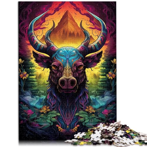 Puzzle für Erwachsene, 1000 Teile, Hirschkopf-Stil, Familienspiel für Erwachsene, herausfordernd zu vervollständigen, Aber lustig und humorvoll, 14,96 Zoll x 20,47 Zoll von SYUNFEI