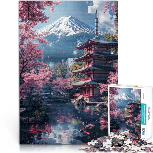 japanische Fuji-Ansicht 1000-teiliges Puzzle für Erwachsene Spielzeug für die ganze Familie Eltern-Kind-Interaktion 38x26cm von SYUNFEI