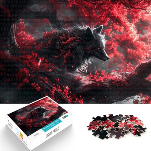 schwarzer Kitsune-Fuchs im Baum Puzzle für Erwachsene 1000 Teile Denkspiel Wanddekoration Einzigartige Geburtstags 38x26cm schwarzer Kitsune-Fuchs im Baum Puzzle für Erwachsene 1000 Teile Denkspiel Wanddekoration Einzigartige Geburtstags 38x26cm von SYUNFEI