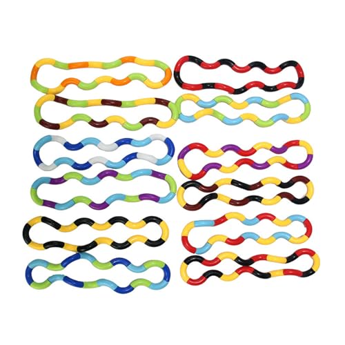 12 Stück Tangle Fidget Toy, Tangle Autismus Spielzeug, Stim Toys Zur Stressabbau, Twister Spielzeug Stimulieren und für Kinder und Erwachsene (12PCS) von SYWLKJ